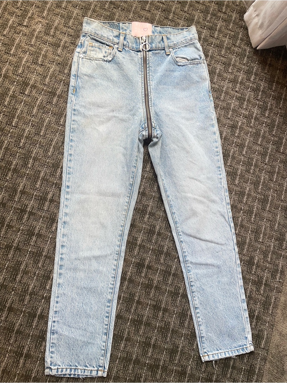 REVICE Light Blue Denim Jeans with Front Ring-Zip